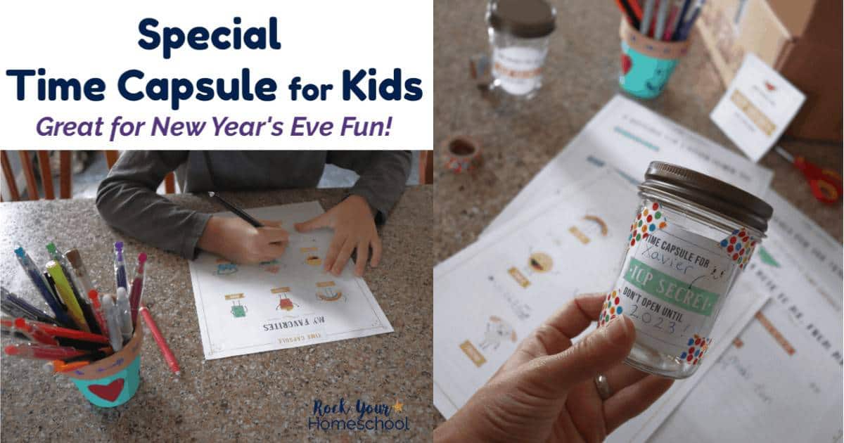 Make a special time capsule for kids. Enjoy this simple and creative activity for New Year\'s Eve Fun with Kids or any time you want to record special memories.