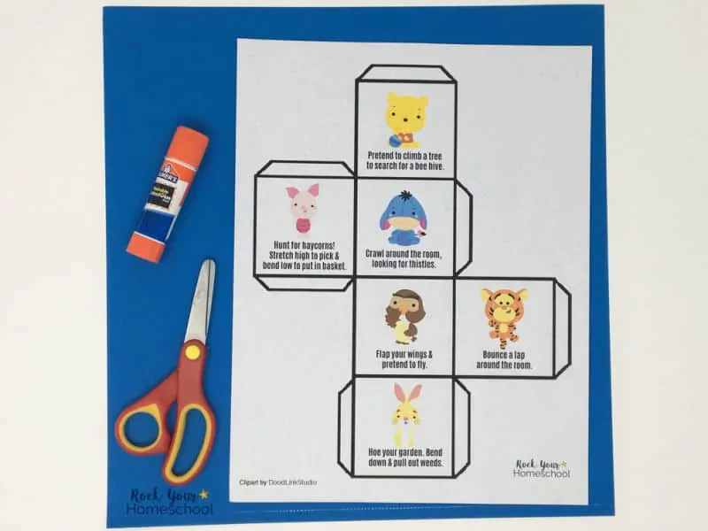 This Winnie the Pooh-Inspired Activity Cube is such an easy way to extend learning fun with these classic stories.