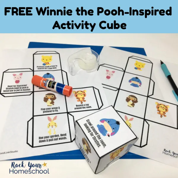 This free printable Winnie the Pooh-Inspired Activity Cube is an awesome way to extend the learning fun with these classic stories & characters.