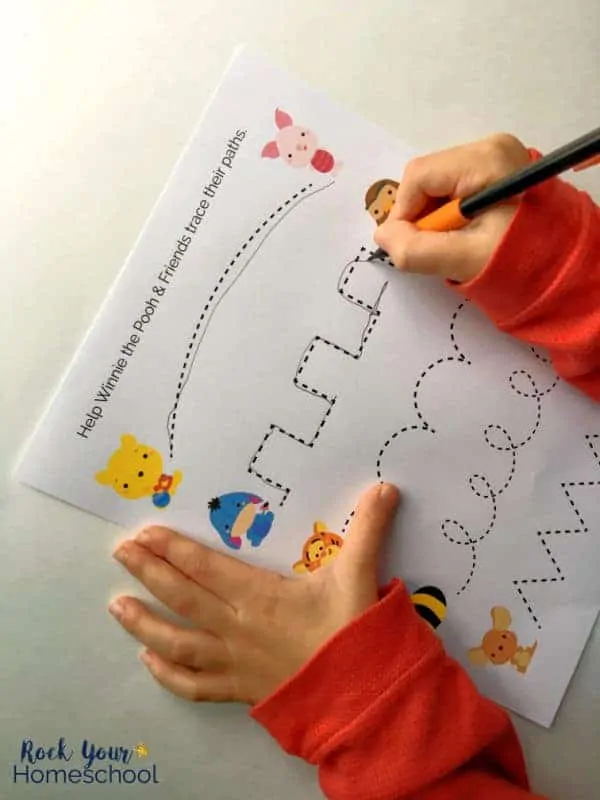 Enjoy these free Winnie the Pooh-Inspired printables with your kids with fun activities like tracing.