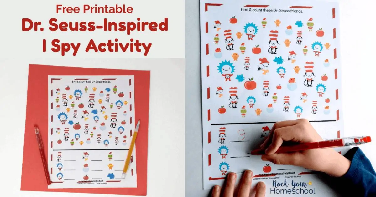 This free printable Dr. Seuss-Inspired I Spy Activity is an awesome way to add easy fun to your day with kids.