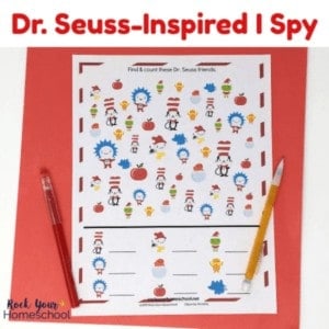 This free printable Dr. Seuss-Inspired I Spy Activity is an easy way to have fun with kids.