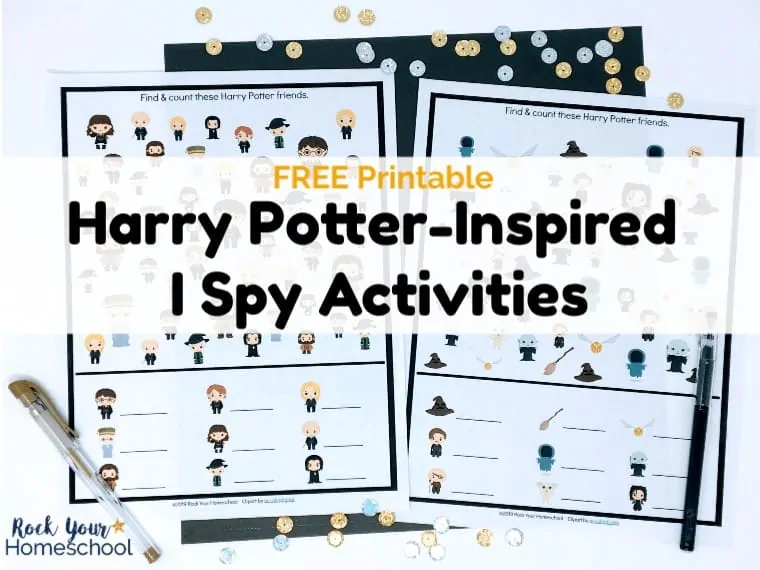 Add magical fun to your day with these 2 free Harry Potter-Inspired I Spy Activities.