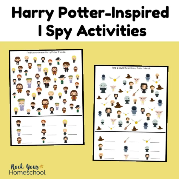 Enjoy these easy & fun free Harry Potter-Inspired I Spy Activities for magical fun.