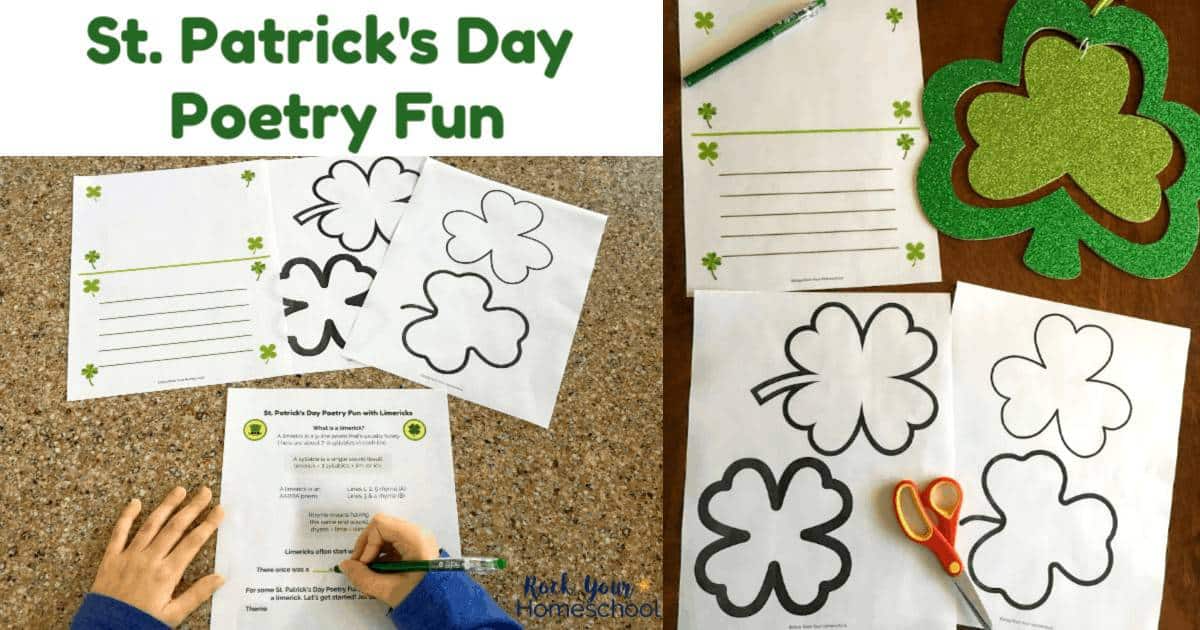This free printable St. Patrick\'s Day Poetry Fun pack will help you make your celebration extra special. Includes a lesson and templates for making limericks.