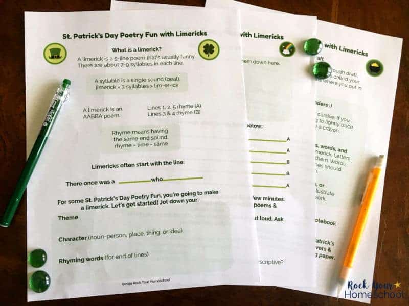 This St. Patrick's Day Poetry Fun pack is awesome for learning about & creating limericks with kids.