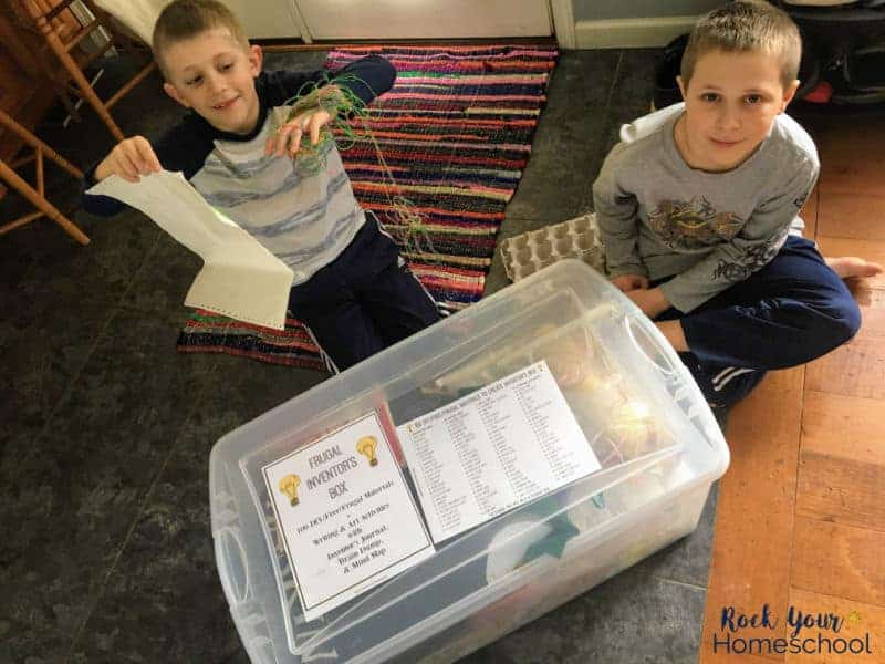 This inventor's box is an awesome way to boost creativity in your kids & provide wonderful opportunities to keep your kids busy without screens!