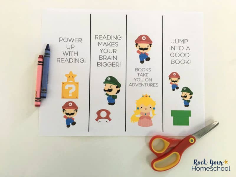 Enjoy Super Mario Printables bookmarks with your kids.