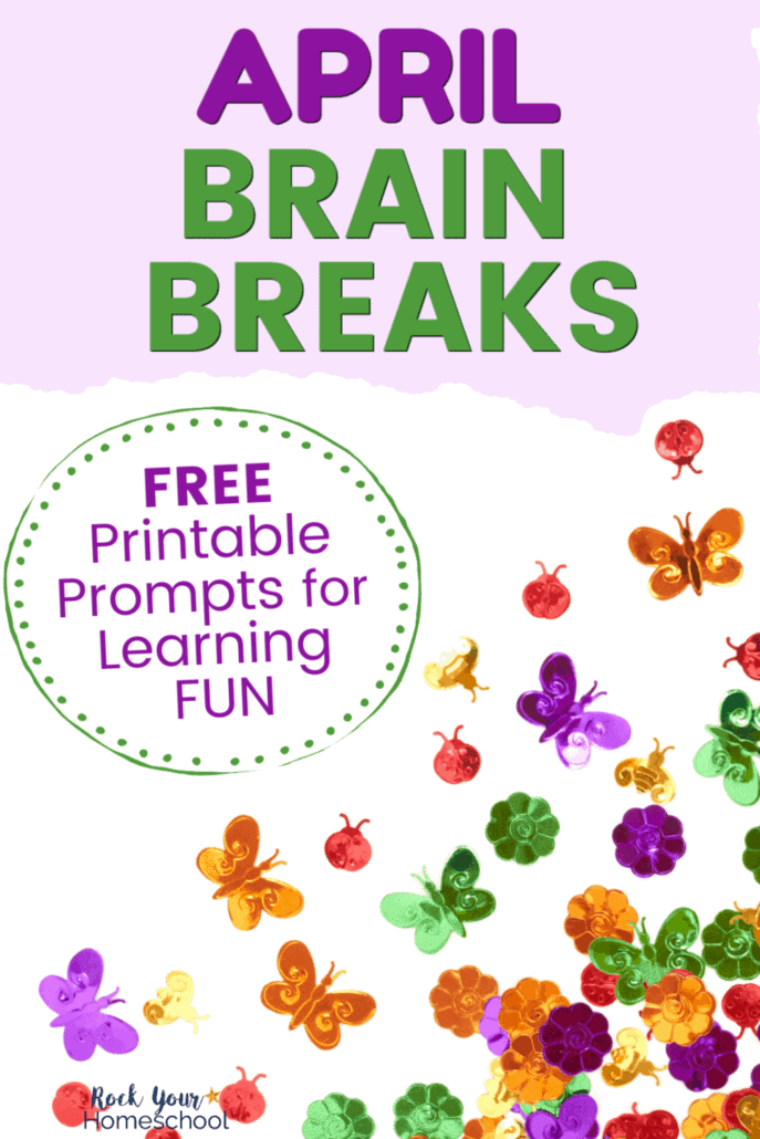 Variety of colorful Spring confetti & sequins to feature the different ways your kids can enjoy April brain breaks for learning fun