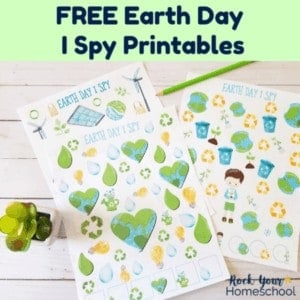 Enjoy easy Earth Day Activities with Kids using these 3 free I Spy Printables.