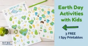 Enjoy Earth Day Activities with kids using these 3 free I Spy printables.