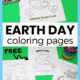 Earth Day coloring pages with crayons and markers to feature the variety of ways you can celebrate Earth Day with kids using these free printable activities