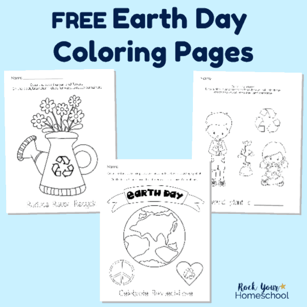 Get your free Earth Day Coloring Pages to enjoy with your kids.