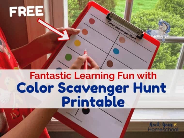 This free Color Scavenger Hunt printable is a super fun activity your kids will love.