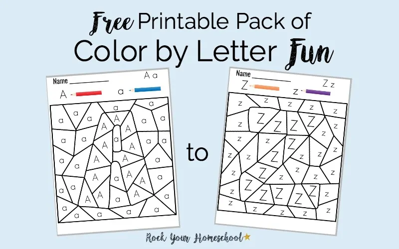 Your kids will have a blast with these Color by Letter Fun activities.