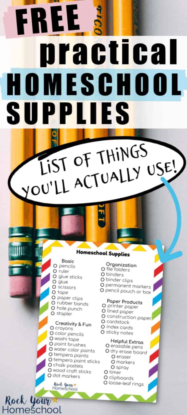 Free Homeschool Supplies List to Help You Make The Most of Your Day ...