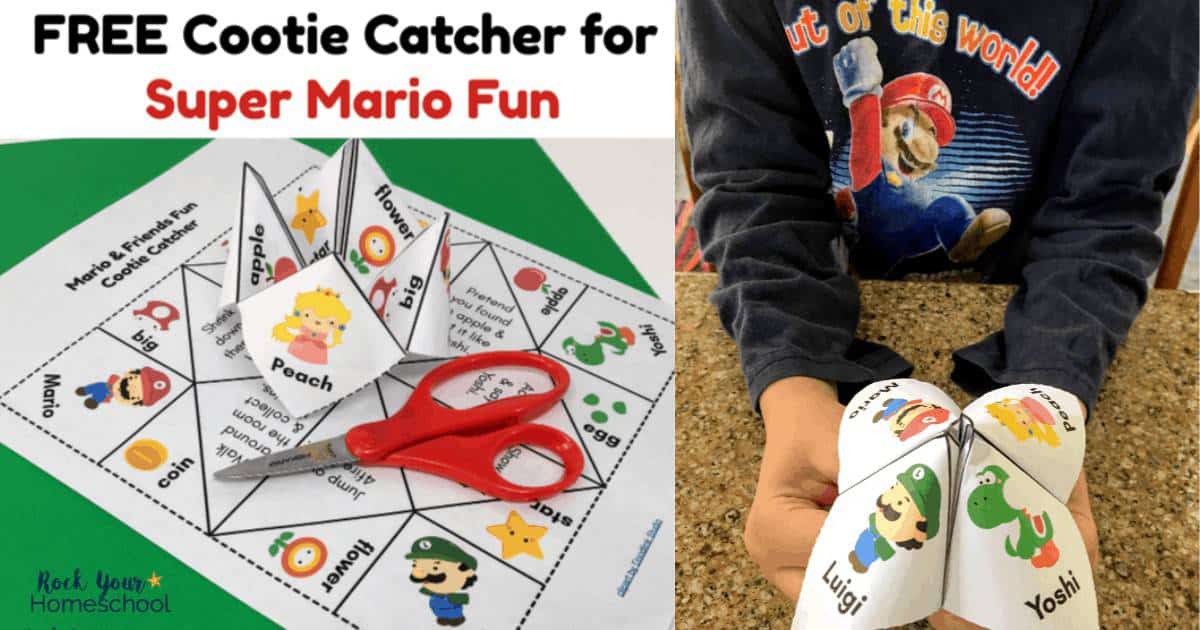 This free cootie catcher for kids is an awesome ways to enjoy Super Mario Fun!