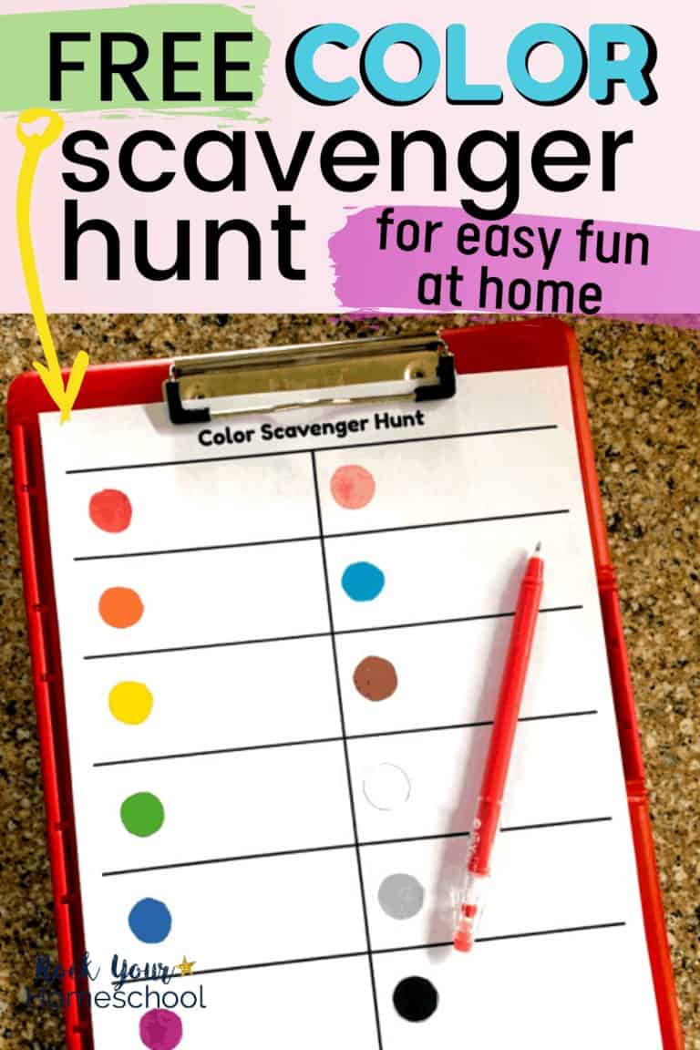 Free Color Scavenger Hunt Printable for Easy Fun for Kids Rock Your