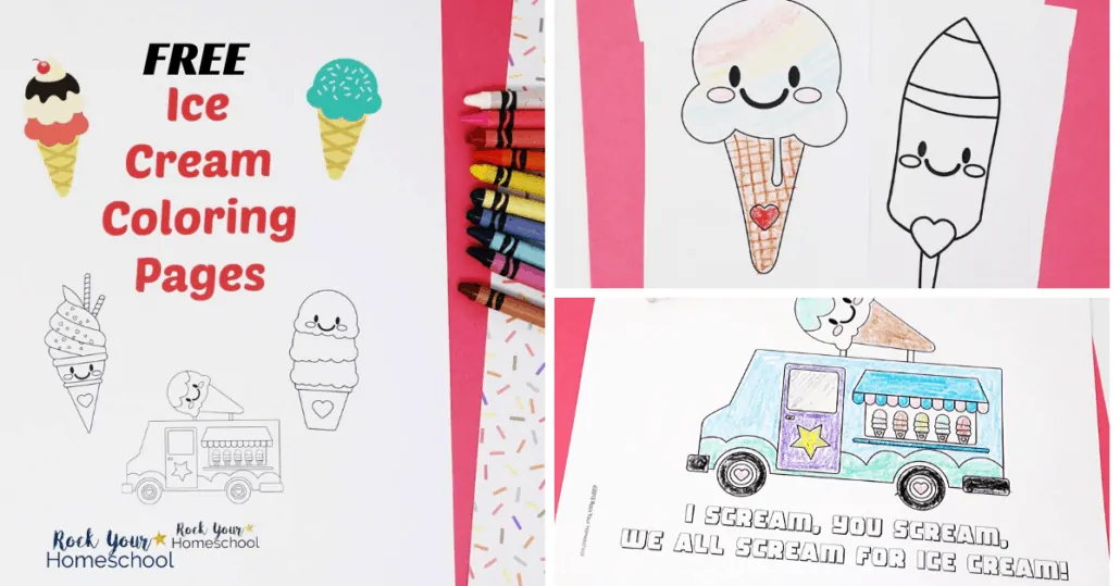 These free ice cream coloring pages are easy ways to give your kids easy summer fun activities.