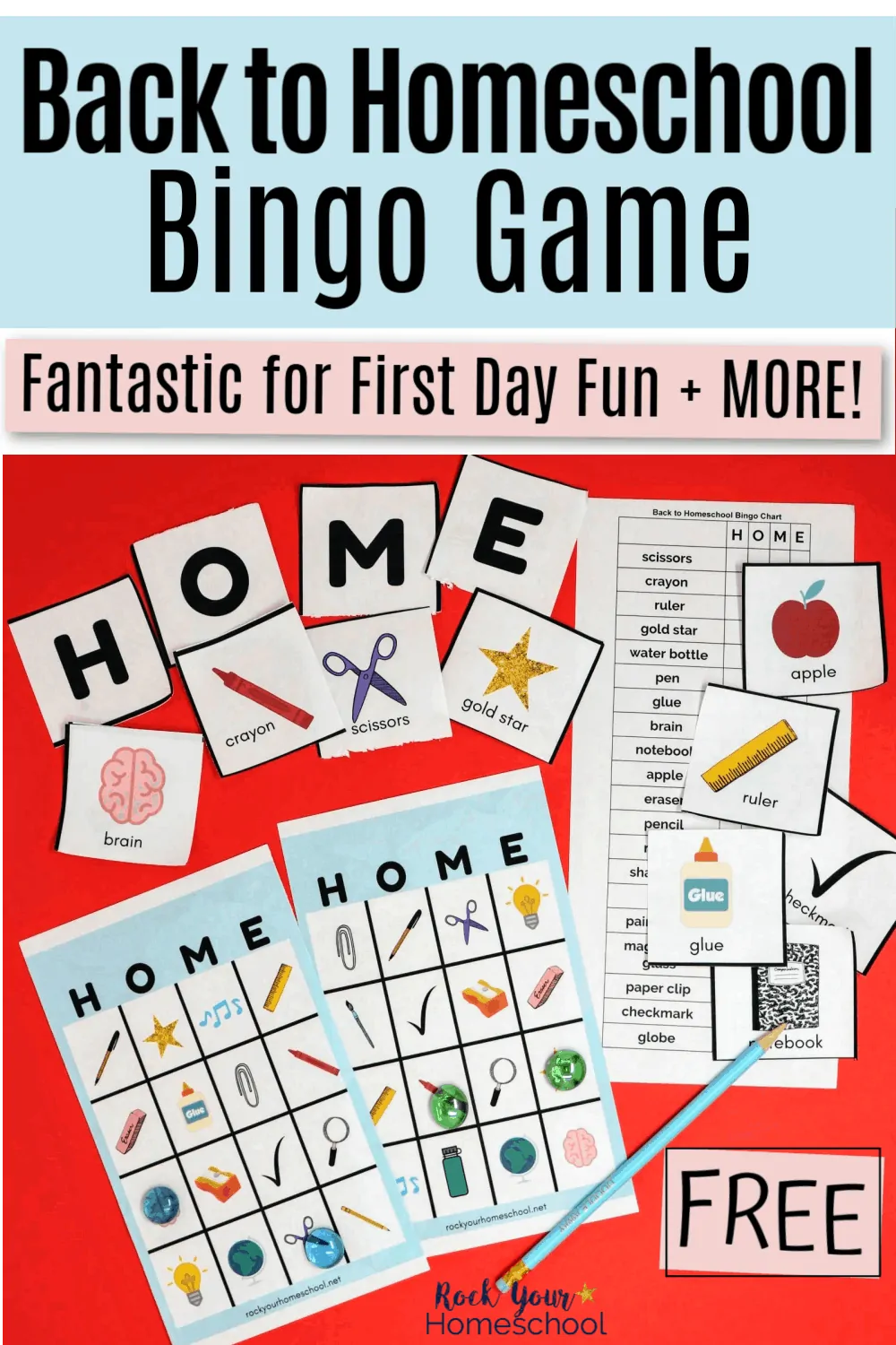 Free Back to Homeschool Bingo Game for First Day Fun