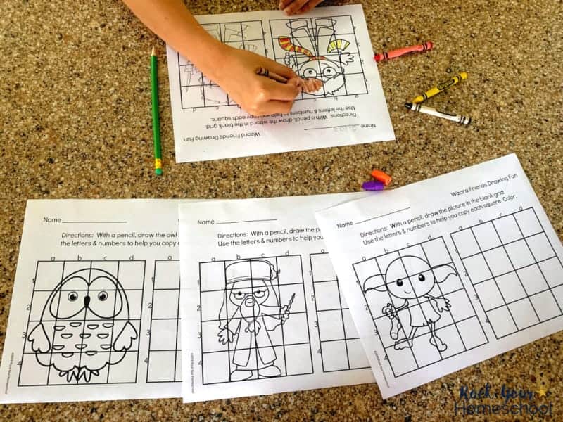 Enjoy these 8 free grid art activities at your next party or special event.