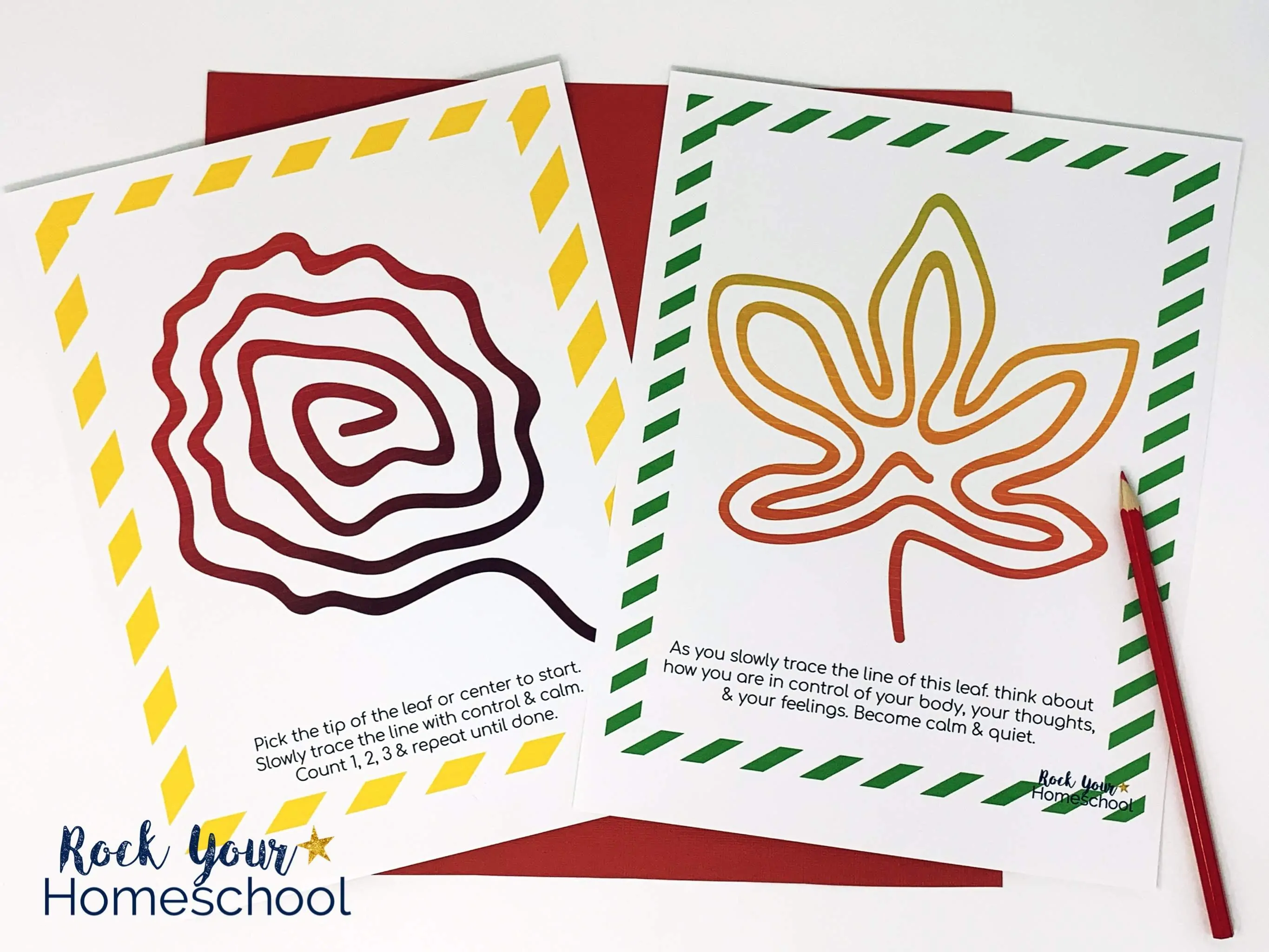 These free printable mindfulness activities for kids featuring Fall leaves are easy yet powerful practices to learn growth mindset skills.