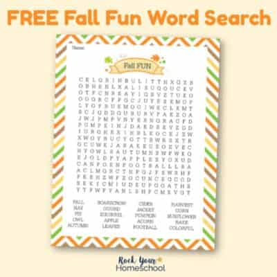 Fun Fall Word Image Free Fall Fun Word Search for Easy Activity with Kids