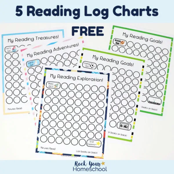 Make tracking reading progress fun with these free reading log printable charts.