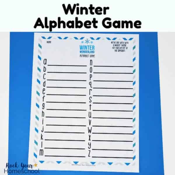 Enjoy a fun seasonal activity with this winter alphabet game.