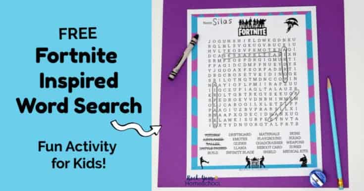 Fun &amp; Free Fortnite-Inspired Word Search Kids Will Love - Rock Your ...
