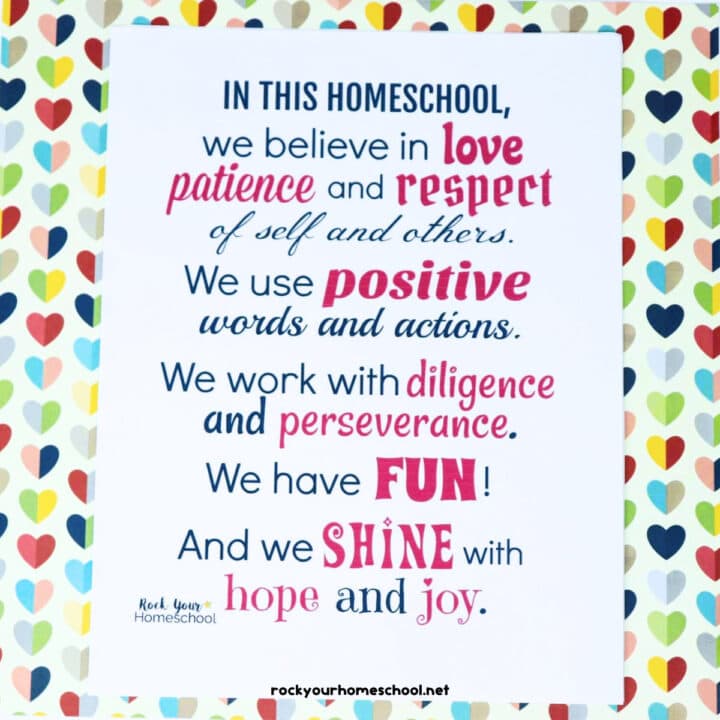 Free Printable Homeschool Poster to Inspire &amp; Motivate - Rock Your ...