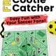 Soccer cootie catcher with small yellow soccer ball toy to feature the fantastic fun you can have with your soccer fans using this free printable activity