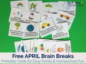 free printable April brain breaks