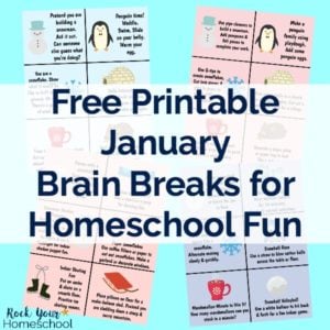 free printable January brain breaks