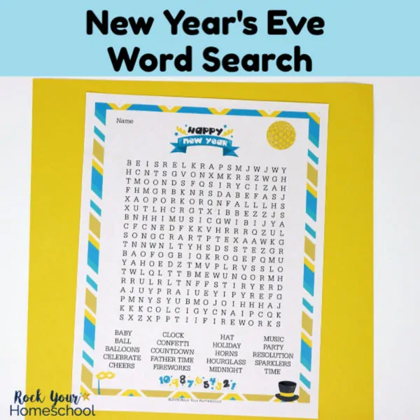 This free printable New Year's Eve Word Search will help you have a blast with kids while you celebrate this special night.