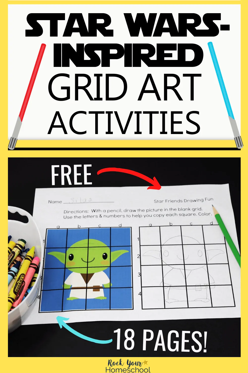 Fantastic Fun with Free Star Wars-Inspired Grid Art Activities