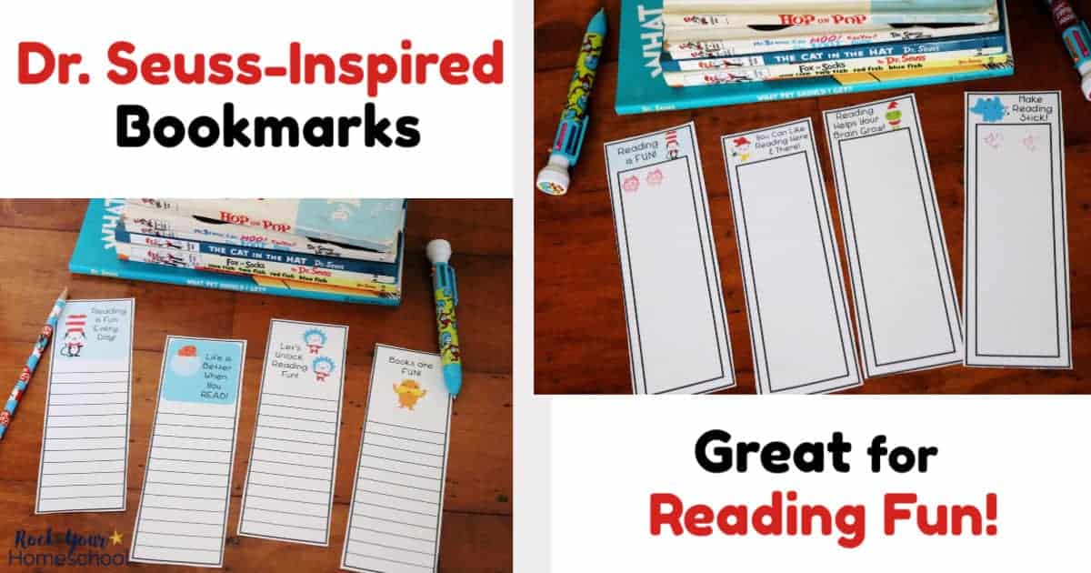 Get these Dr. Seuss-Inspired bookmarks for amazing reading fun with your kids
