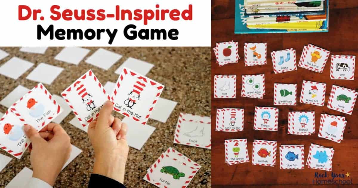 Enjoy wonderful fun with your kids using this Dr. Seuss-Inspired Memory Game