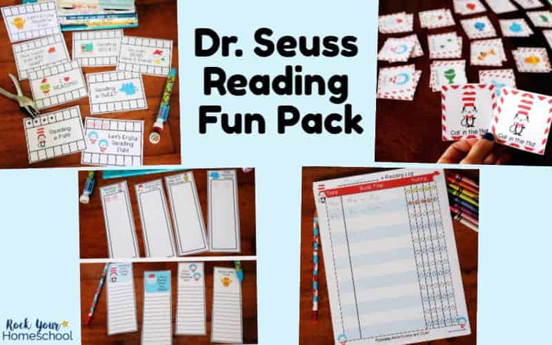 This Dr. Seuss-Inspired Reading Fun Pack is full of a variety of reading motivational tools. Get kids excited about books with these punch cards, bookmarks, reading log, & more.