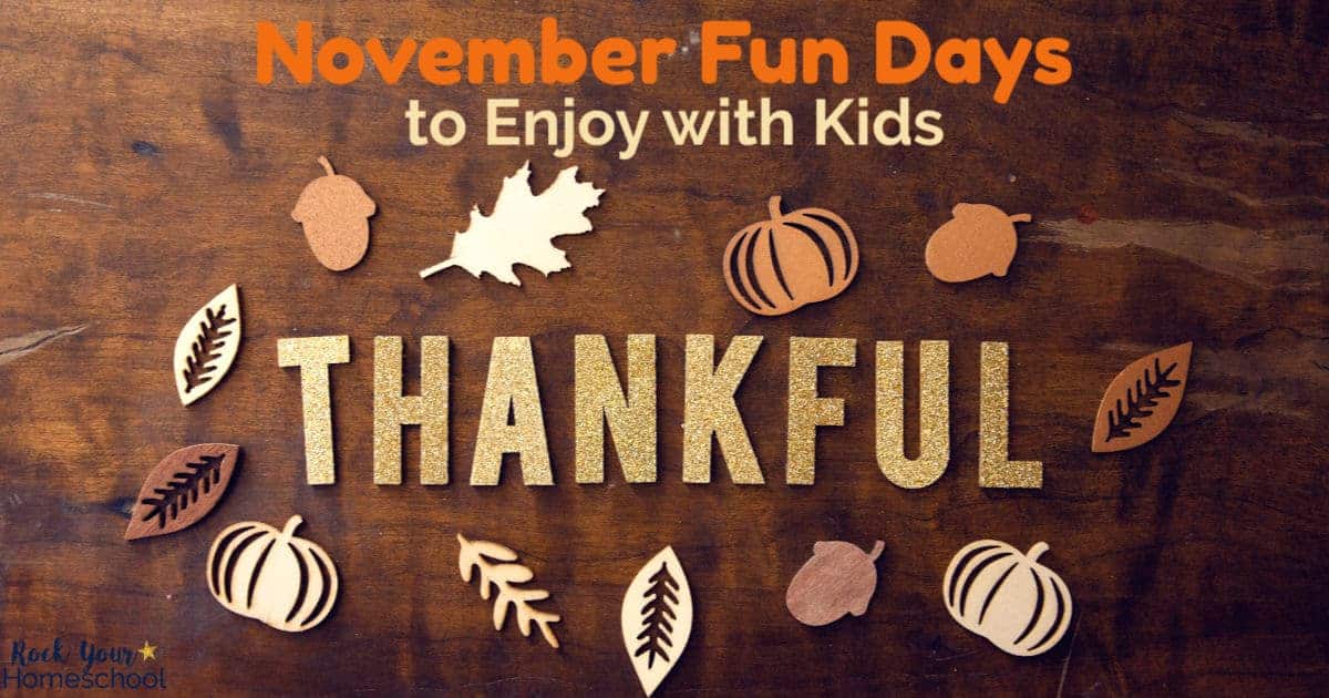 Get great ideas & tips for enjoying November Fun Days with kids.