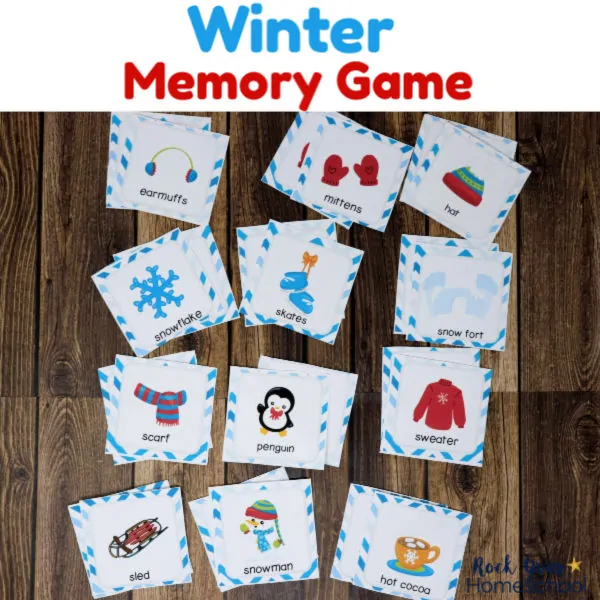 Get this Winter Memory Game for easy seasonal fun to enjoy with your kids.
