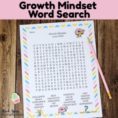 This free Growth Mindset Word Search is a wonderful printable activity that reinforces these important life skills for kids.