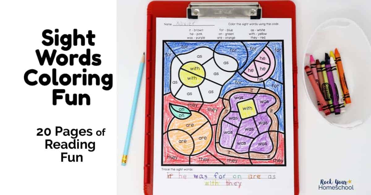 Help your kids enjoy learning sight words with these fun coloring pages.