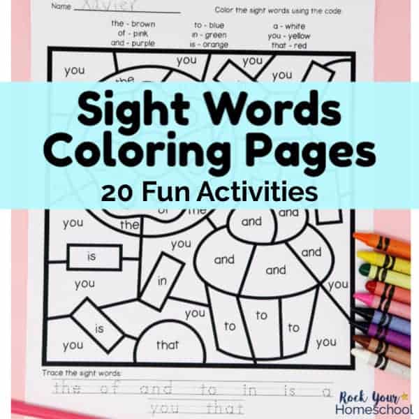 Grab these 20 fun Sight Words Coloring Pages to make learning how to read fun for your kids.