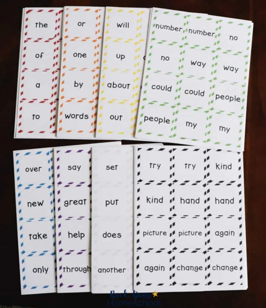 These free sight word memory games are fabulous ways to help your kids have fun while they practice & learn sight words.
