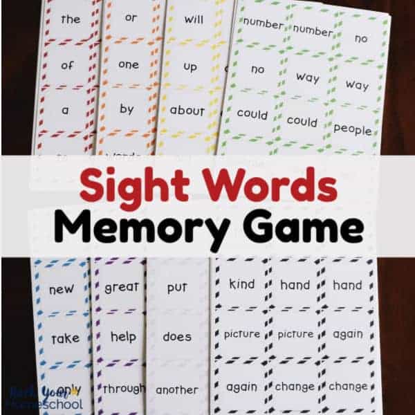 free sight words memory game to boost reading fun rock your homeschool