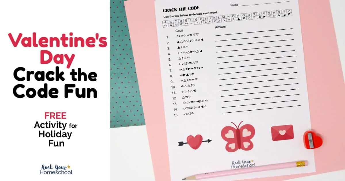 Free Valentine's Day Crack the Code Activity is an amazing way to boost holiday fun with kids.