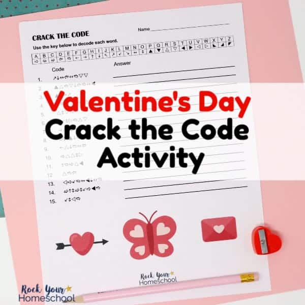 This free Valentine's Day Crack the Code Activity is a wonderful way to enjoy holiday fun with kids.