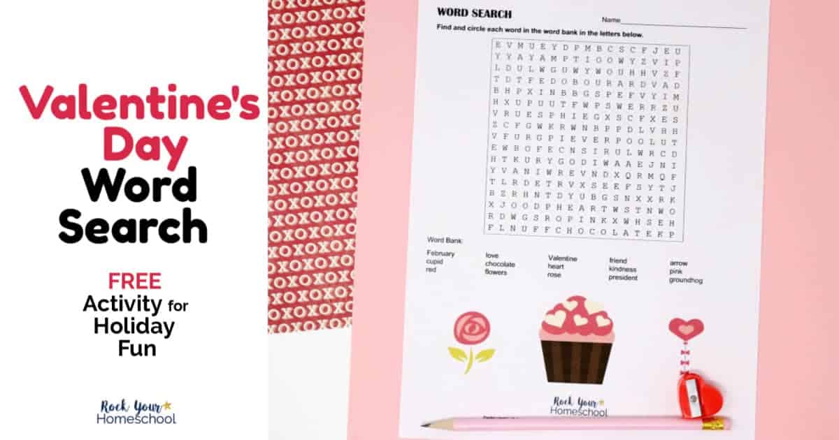 Enjoy easy holiday fun with your kids using these free printable Valentine's Day Word Search activity.