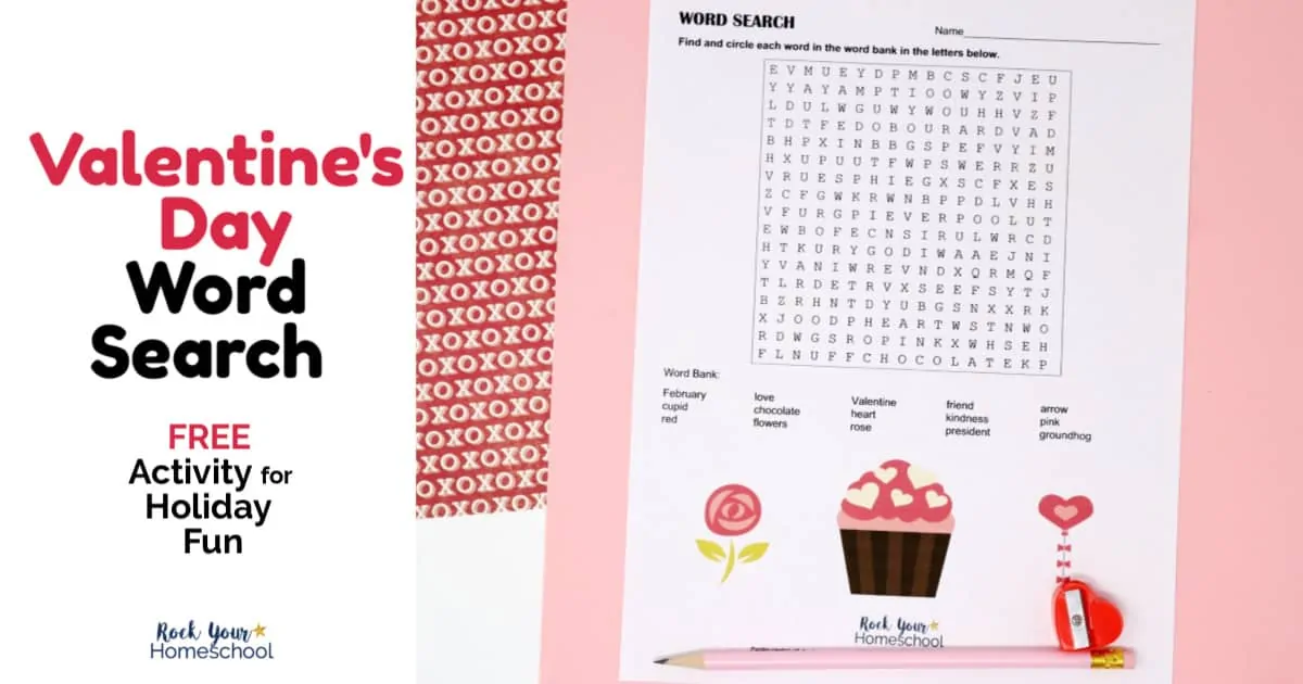 Enjoy easy holiday fun with your kids using these free printable Valentine's Day Word Search activity.